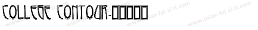 College Contour字体转换